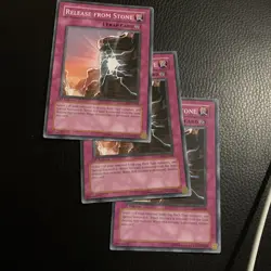Release from Stone (3x) GLAS-EN068 Common NM 1st Edition Edison Yugioh - Image 1