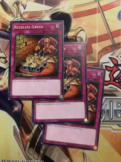 Reckless Greed (3x) EGS1-EN035 Common 1st Edition NM Edison Yugioh - Image 1