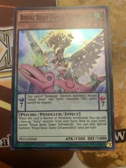 Ritual Beast Tamer Zefrawendi PEVO-EN049 Super Rare 1st Edition NM Yugioh - Image 1