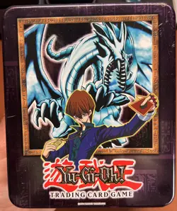 Yu-Gi-Oh! Vintage Original Blue-Eyes White Dragon Kaiba Metal Tin 2002 - EMPTY- - Image 1