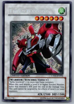 Turbo Warrior Secret Rare 2008 Collectors Tin CT05-EN004 LPNM YuGiOh Card - Image 1