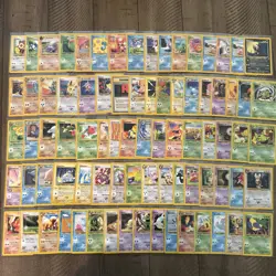 Vintage Pokemon TCG Neo Genesis Non Holos No Duplicates Lot Of 81 Cards - Image 1