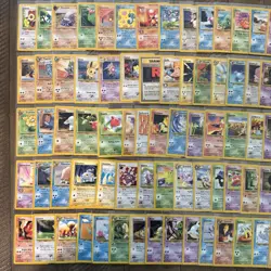 Vintage Pokemon TCG Neo Genesis Non Holos No Duplicates Lot Of 81 Cards - Image 2