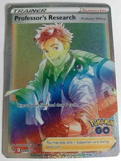 Pokemon Card - Professor's Research 084/078 - Pokemon GO - Secret Rare Rainbow - Image 1