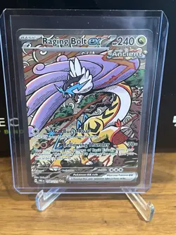 Pokemon TCG Raging Bolt EX Prismatic Card 166/131 Special Illustrating Rare - Image 1
