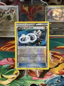 Aggron Spirit Link 123/160 Primal Clash Reverse Holo MP Pokemon Card - Image 1