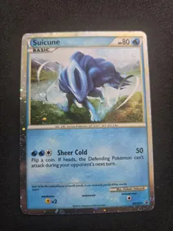 Suicune HGSS21 Holo Black Star Promo Pokemon Card Dent Shown On Picture - Image 1