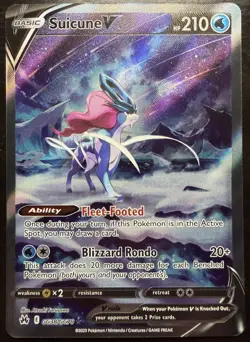 Suicune V GG38/GG70 Crown Zenith Galarian Gallery Pokemon Card - Image 1