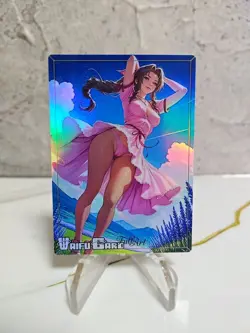 Aerith Trading Card Waifu Goddess Story Anime Girl holo Karte Manga Full Art - Image 1