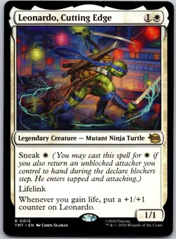 Leonardo, Cutting Edge 0015 Rare Teenage Mutant Ninja Turtles NM - Image 1