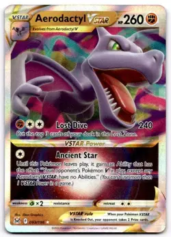 Aerodactyl VSTAR 093/196 Holo VSTAR Rare Lost Origin Pokemon Holo Near Mint - Image 1