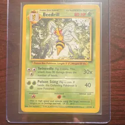 Pokemon Beedrill 17/102 Base Set Rare Regular 80 HP English Card - Image 1