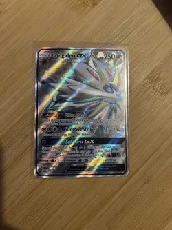 Pokemon Sun & Moon Ultra Rare Full Art Solgaleo GX Card 143/149 NM Condition - Image 1