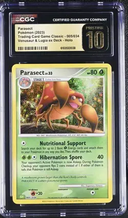 ✨✨ CGC 10 PRISTINE ENGLISH PArasect 005/034 TCG Classic Venusaur Deck Pokemon - Image 1