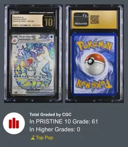 Pokemon Gyarados EX Scarlet & Violet 225/198 CGC 10 Pristine Pop 61 - Image 3