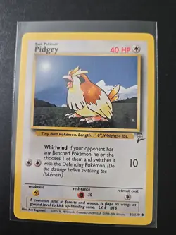 Pidgey 86/130 HP Base Set 2 English Pokemon Card TCG - Image 1