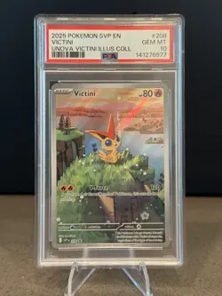 2025 POKEMON UNOVA VICTINI ILLUSTRATION COLLECTION PROMO #208 VICTINI PSA 10! - Image 1