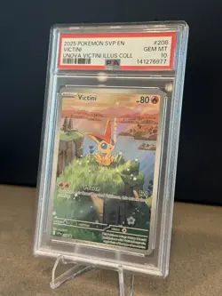 2025 POKEMON UNOVA VICTINI ILLUSTRATION COLLECTION PROMO #208 VICTINI PSA 10! - Image 3