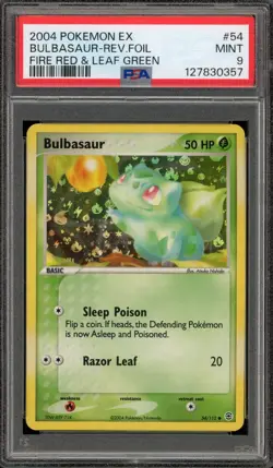 Pokemon Bulbasaur EX Fire Red & Leaf Green Reverse Holo #54 PSA 9 Mint - Image 1