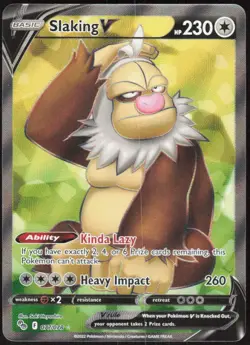 Slaking V 077/078 Ultra Rare Pokemon GO Pokemon Near Mint - Image 1