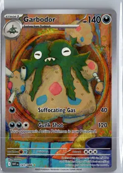 Garbodor 141/086 Illustration Rare White Flare Pokemon Near Mint - Image 1