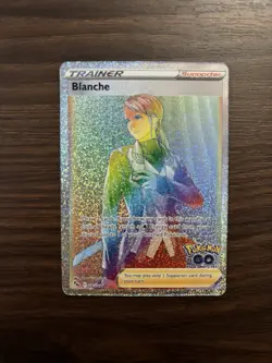 Blanche Rainbow Rare Full Art Holo 082/078 Pokemon GO - Image 1
