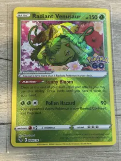 Pokemon Radiant Venusaur 004/078 GO Radiant Rare Holo Basic 150HP Pollen Hazard - Image 1