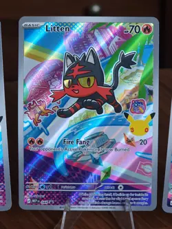 First Partner Rowlet Litten Popplio 30th Promo Set 043 044 045 Pokemon TCG - Image 3