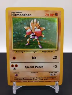 Hitmonchan 7/102 Holo Rare - 1999 Pokemon Base Set Unlimited - Image 1
