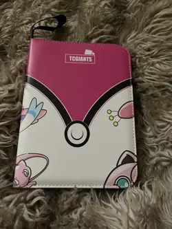 Pokemon Card Binder 400 Card Pocket MEW Sylveon Jiggly (Cute Pink and White) - Image 1