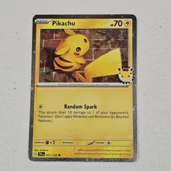 Pikachu Pokemon Day 2026 051/162 30th Anniversary Stamped Promo Holo Pokemon TCG - Image 2