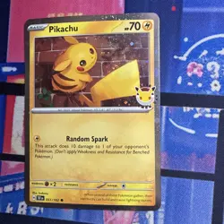 Pokemon TCG Pikachu 30th Anniversary Promo Stamped 051/163 - Image 1