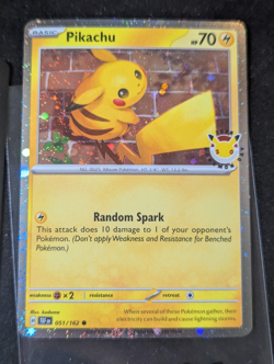Pokemon TCG Pikachu 051/162 30th Anniversary Stamped 2026 Pokemon Day Promo #73 - Image 1