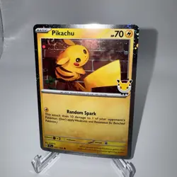 2026 Pokemon Day 30th Anniversary Pikachu 051 Stamped Promo Holo SWIRL 💫 (D) - Image 1