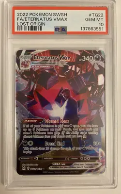 Pokemon Eternatus VMAX TG22/TG30 Lost Origin Holo PSA 10 - Image 1
