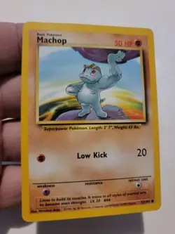 Pokemon TCG Card Vintage 1999 WOTC Game Freak Nintendo Wizards 90s Machop - Image 1