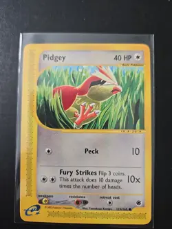 Pokemon Pidgey 123/165 Expedition Base Set Common Regular TOMOKAZU KOMIYA LP - Image 1