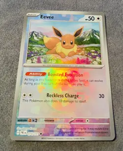 Eevee Master Ball Pattern NM 074/131 Sv: Prismatic Evolutions Holo Pokemon TCG - Image 1