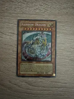Yugioh Cards Rainbow Dragon Secret Rare Holo With Bonus Gift! - Image 1