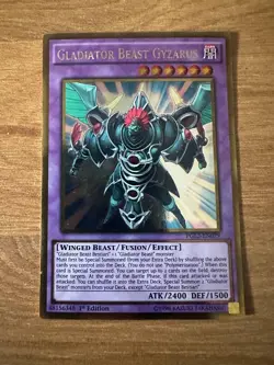 Yu-Gi-Oh! GLADIATOR BEAST GYZARUS / PGL2-EN079 / GOLD RARE / NM - Image 1