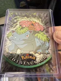 LP STAR TEXTURE Pokemon TCG Topps Series 1 2000 Venusaur Rare Foil #03 A38 - Image 1
