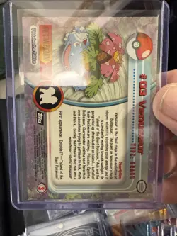LP STAR TEXTURE Pokemon TCG Topps Series 1 2000 Venusaur Rare Foil #03 A38 - Image 3