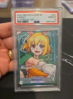 One Piece PSA 10 Carrot Leader Alternate Art 2024 OP08-021 OP08 Japanese - Image 1