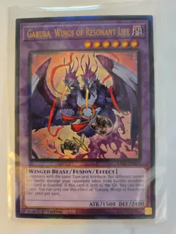 garuar wings of resonant life platinum secret rare yugioh ra02-eno24 - Image 1
