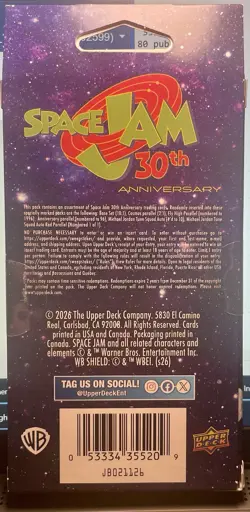 2025 Upper Deck Space Jam 30th Anniversary 4 Box Hanger Lot Michael Jordan AutoU - Image 3