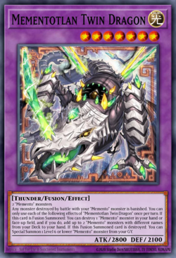 Yugioh! Mega Tins 2025 PREORDER 1x PScR Mementotlan Twin Dragon - Image 1