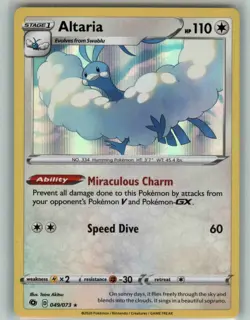 Altaria 049/073 Holo Rare Champion's Path Pokemon - Image 1