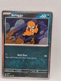 Scraggy SVP#186 Pokemon Scarlet & Violet Promo Cards Cosmos Holo - NM - Image 1