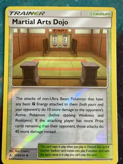POKEMON MARTIAL ARTS DOJO 179/214 UNCOMMON REVERSE HOLO UNBROKEN BONDS NM CARD - Image 1