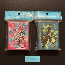 Pokemon Center Japan BALL FREAK NP Sylveon + Umbreon BK Card Sleeves ~ US SELLER - Image 1